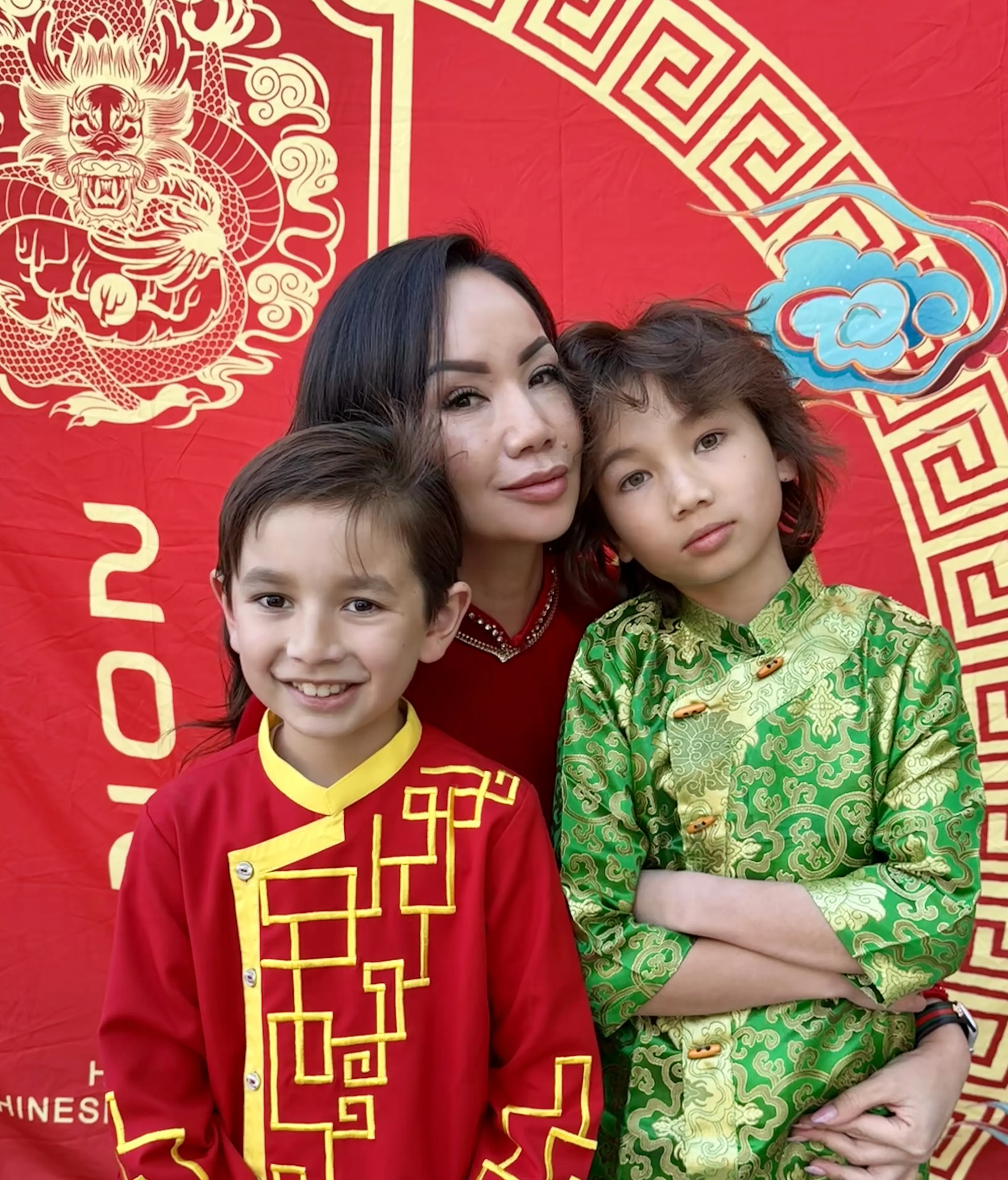 Aivy, Thomas and Wolfie at Lunar New Year